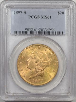 1897 - S $20 Liberty Head Gold Pcgs Ms - 61