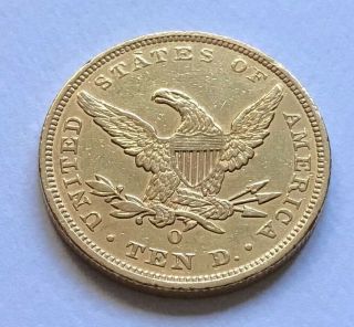 1842 - O $10.  00 Gold Eagle - EF,  /AU details,  cleaned,  rim bump 2