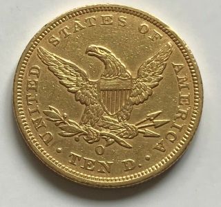 1842 - O $10.  00 Gold Eagle - EF,  /AU details,  cleaned,  rim bump 4