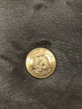 50 Peso Gold Coin.  1821 1947 2