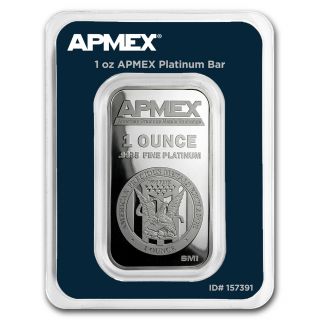 1 Oz Platinum Bar - Apmex (in Tep Package) - Sku 157391