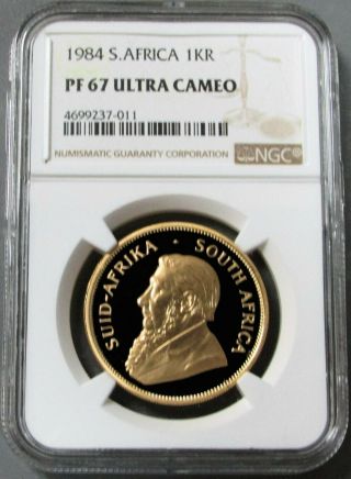 1984 Gold South Africa Krugerrand 1 Oz Coin Ngc Proof 67 Ultra Cameo