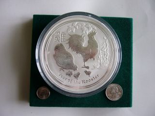 2017 Australia Lunar - Year Of The Rooster 1 Kilo (32.  15 Oz. ) Coin - See Photo 