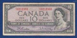 Old Banknote From Canada - 10 Dollar 1954