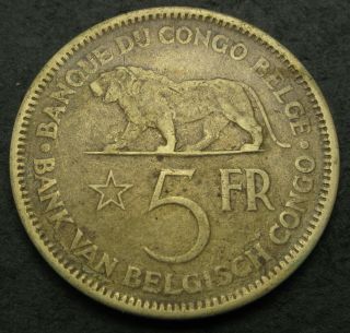 Belgian Congo 5 Francs 1936 - Nickel/bronze - Vf - - 1895