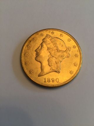 1880cc $20 Liberty Head Gold Coin 5