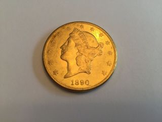 1880cc $20 Liberty Head Gold Coin 6