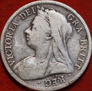 1901 Great Britain 1/2 Crown Silver Foreign Coin