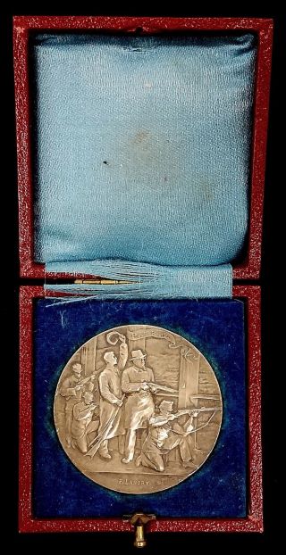 1898 Swiss Shooting Medal,  Neuchatel,  R - 970c,  Ar,  45 Mm,  38.  2 G Box