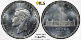 1939 Silver Dollar $1 Pcgs Ms - 64 - & Bright & Shinny With Some Cameo