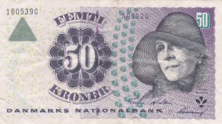 50 Kroner Very Fine Banknote From Denmark Pick - 60