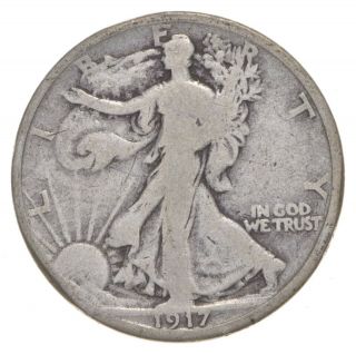 Better Date 1917 - S Walking Liberty 90 Silver Us Half Dollar 747