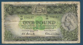 Australia 1 Pound,  1961,  Vf
