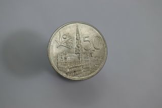 Belgium 50 Francs 1958 Silver B19 7962