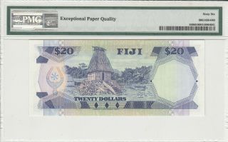 Fiji 20 Dollars 1986 P - 85 PMG Gem UNC 66 EPQ 2
