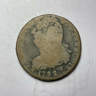 1792 W France Louis Xvi Coin - 2 Sols - French Revolution