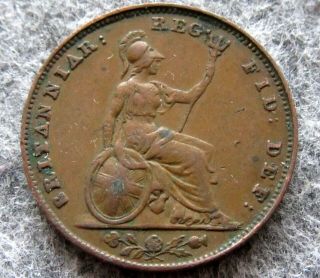 Great Britain Queen Victoria 1848 Farthing,  Copper
