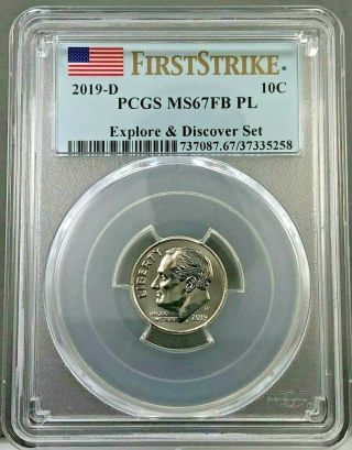 2019 - D Roosevelt Dime Ms67fb Pl Proof Like Pcgs First Strike Explore & Discover