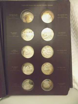 Genius of Michelangelo Sterling Silver Coin Set by Franklin (59 coins) 3