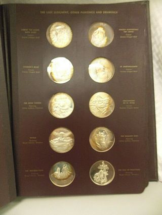 Genius of Michelangelo Sterling Silver Coin Set by Franklin (59 coins) 4
