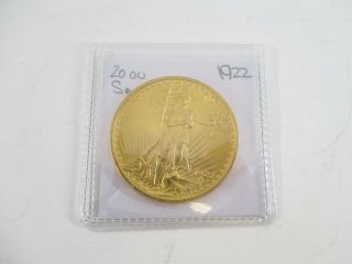 1922 U.  S.  $20 Dollar Saint Gauden ' s Liberty Gold Double Eagle Coin Uncirculated 3