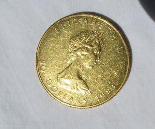1983 1 Oz.  9999 Gold Canadian Maple Leaf $50 Solid Gold Coin