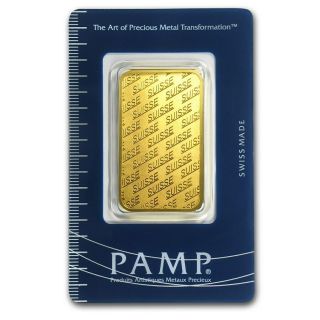 Pamp Suisse 1 Troy Oz.  9999 Fine Gold Bar (in Tamper Resistance Assay Card)