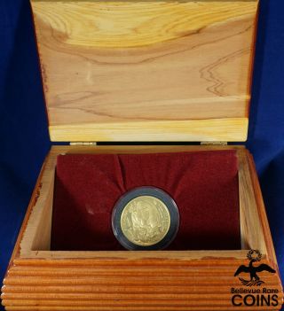 1993 Russia 200 Rubles 1oz Gold (. 999) Brown Bear Protect Our World Coin W/ Box