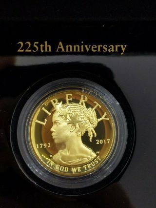 2017 - W American Liberty 225th Anniversary Gold Coin - $100 Gold Coin - Box &