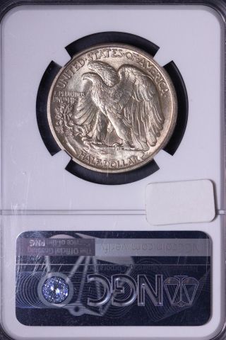 1917 - D Reverse Walking Liberty Half Dollar NGC MS62 Tough Coin 1 - 13ACNTX 2