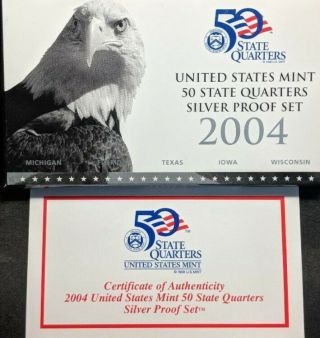 2004 - S United States 50 State Quarters Silver Proof Coin Set
