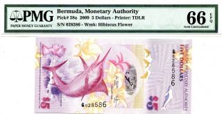 Money Bermuda $5 Dollars 2009 Monetary Agency Gem Unc Pick 58a Value $160