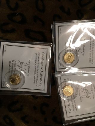 2019 American Gold Eagle 1/10 Oz $5 - Bu - Three 3 Coins