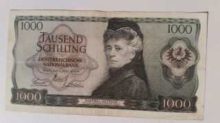 Austria 1000 Shillings 1966