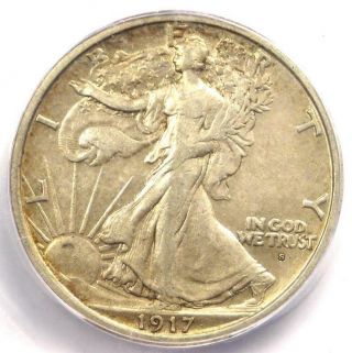1917 - S Obverse Walking Liberty Half Dollar 50c Coin - Icg Au50 - $1,  560 Value
