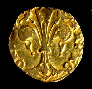 Gold Florin King Peter 1336 - 1387 Barcelona Lovely Coin With