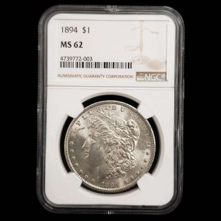 1894 Us United States Morgan Silver $1 One Dollar Ngc Ms62 Collector Coin Fc2003