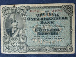 German East Africa Deutsch - Ostafrikanische Bank 50 Rupien,  1905 - Pick 3d