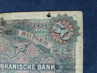 German East Africa Deutsch - Ostafrikanische Bank 50 Rupien,  1905 - Pick 3d 3