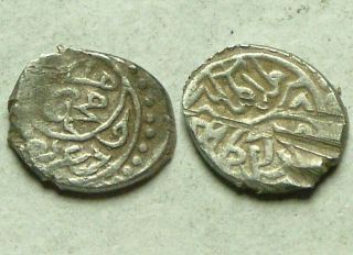 Rare Ottoman Empire Turkey Islamic Silver Akce Coin Sultan Murad I 1360 - 1389 Ad