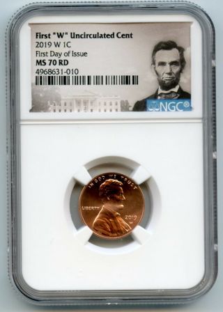 2019 W Lincoln Penny 1c Cent Uncirculated Ngc Ms70 Rd F.  D.  I 4968631 - 010