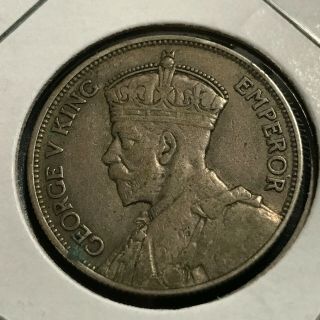 1933 Zealand Silver Florin Coin