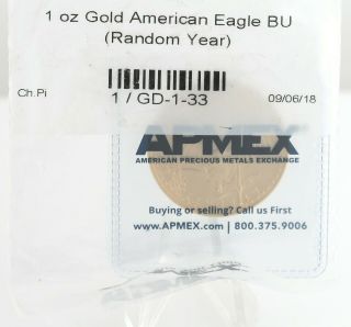 2009 1 Oz American Eagle Gold Coin $50 Fifty Dollars Us Bullion Bu Unc