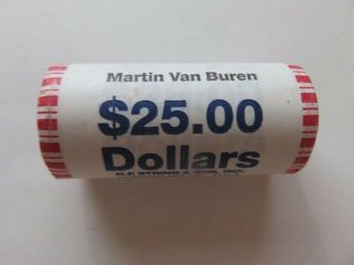 Martin Van Buren Presidential Dollar Roll 25 $1.  00 Coins
