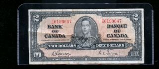 Scarce 1937 Bank Of Canada $1 Gordon Towers Bl47