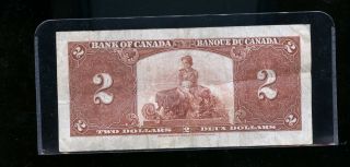 Scarce 1937 Bank of Canada $1 Gordon Towers BL47 2