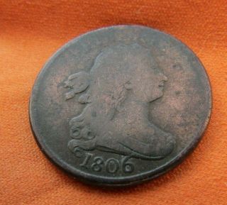 1806 Draped Bust Half Cent Great Detail