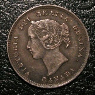 1892 Silver Victoria Canada 5 Cents Coin Obverse 2 Canadian Highgrade Beauty