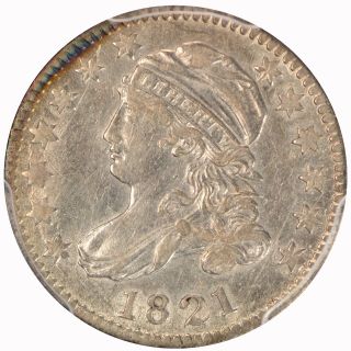 1821 10c Capped Bust Dime Pcgs Au53,  Large Date