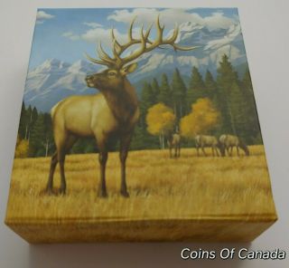 2016 Canada $100 One Hundred Dollars Silver Coin - The Noble Elk Coinsofcanada
